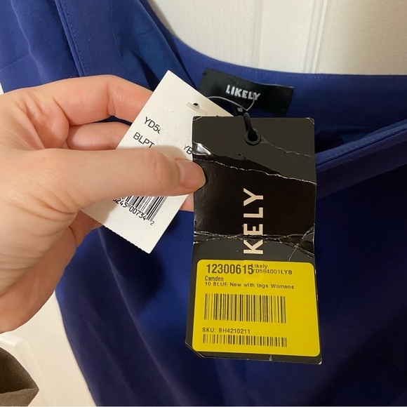 Revolve Likely NWT Camden One Shoulder Thigh Slit Long Maxi Gown Blue Size 10 - Picture 10 of 12